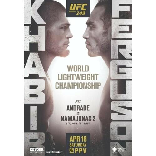 Khabib Nurmagomedov vs Tony Ferguson Art Film Print Silk Poster Home Wall Decor 24x36inch