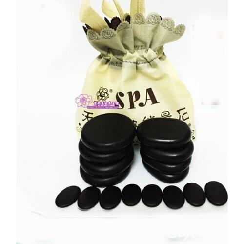 Quality 16pcs acupuncture massage Energy Stone volcanic stone SPA hot lava stone beauty massage health stone