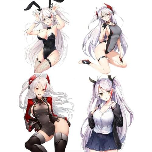 Hot Personality Prinz Eugen Azur Lane Anime Car Sticker Auto Accessories Creative Scratch Stickers Helmet Apply To Car Window