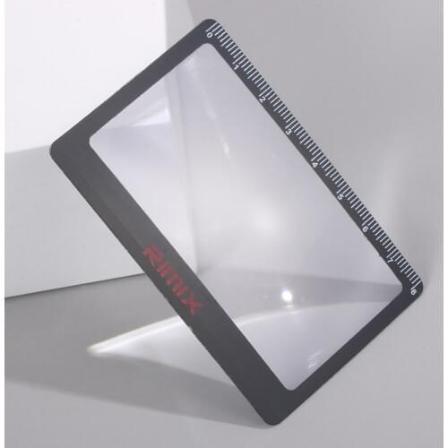 1Pc Magnifier 3X Magnifying Ultra-thin Convenient PVC Transparent Credit Card Size With Scale Outdoor Focused Fresnel Lens