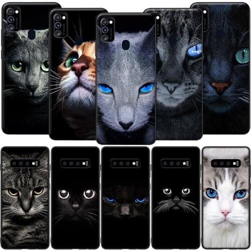 GX49 Cat Kitty Blue Eyes Cute Case for Samsung A10S A20S A40S A50S A70S A51 A71 A81 A91 M11 M30S M31S M21 M51 A02S A42