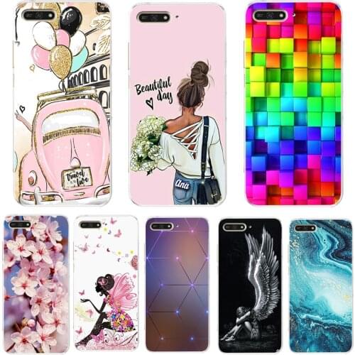 Cute Sunflower Case For Huawei Y6 2018 Case Y 6 2018 Soft Silicone Cover For Huawei honor 7a 5.7 inch Phone Cases Bumper Bags