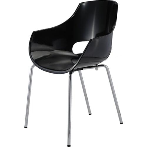 Set of 4 Modern design PVC Material 304 Stainless Steel Plastic Dining Chair for Living Room Dining Room Restaurant