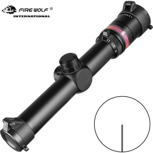 Fire wolf 1.5-6x24Hunting Tactics Rifle Scope red dot Fiber Optic Scope Red Triangle Arrow Illuminated Optical Rifle Sniper Deer