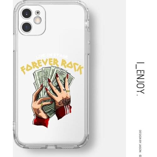 Official Original Transparent Soft Case for Apple iPhone 11 12 13 Pro MAX SE 2020 XR XS X 8 Plus Shockproof Phone Cover