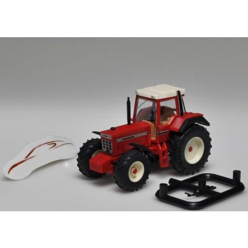 Plastic Model Car 1/87 Simulation Scale Plastic Model Tractor IHC 1455 XL Red Collection Display Gift Mini Toy Skids Boys Toys
