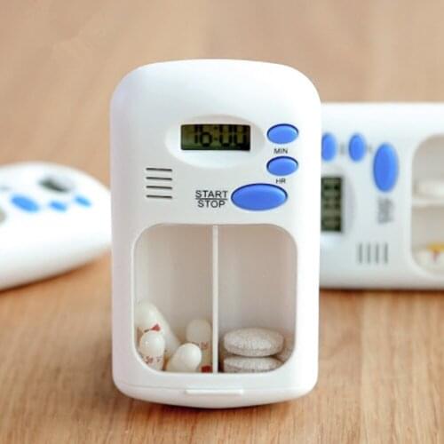 Portable Grid Intelligent Electronic Timing Pill Case Reminde Timer Pills Reminder Medicine Storage Box For First