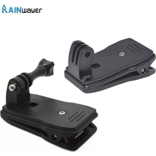 360 Degree Rotary Hat Belt Backpack Clip Clamp Mount Skiing Action Camera Accessories Shoulder Belt phone fixed