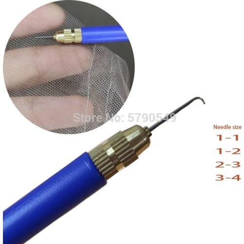 Ventilating-needles-for-lace-wigs or toupee making net crochet hook pins