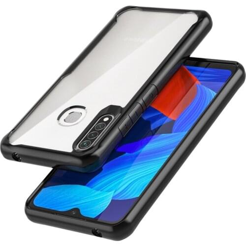 Clear Hard PC+Soft TPU Bumper Reinforced Corner Shockproof case Cover for Samsung Galaxy A20S A10S A30S A70S A50 A70E A90 5G