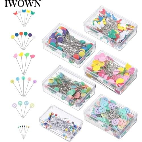 100Pcs Straight Pins Button Flower Head Sewing Pins Quilting Pin for DIY Sewing Dressmaker Jewelry Decoration Sewing Accessories