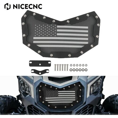 NiceCNC UTV Mesh Grille Grill Cover Guard Protector for Can-Am Maverick X3 4x4 XRS XDS Turbo DPS 2017-2021 2018 2019 2020 Steel
