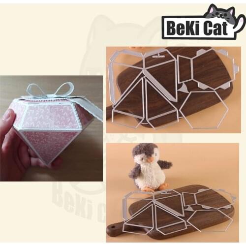 Cutting die Diamond Gift BoxCDS Stencils for DIY Scrapbooking photo album Decorative DIY Paper Cards