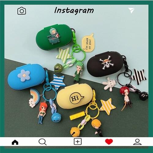 Cute DIY Silicone Cover for Samsung Galaxy Buds / Buds+ Plus Case Bluetooth Earphone Charging Box Protective Case Skin Decor