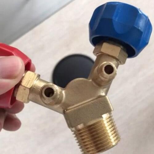 Special cylinder valve for recycling and filling/high and low pressure claw valve/explosion-proof refrigerant bottle mouth valve