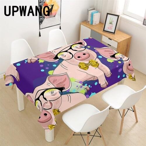 Pig Animal Tablecloth 3D Printed Table Cover Rectangular Tablecloth Wedding Birthday Party Kitchen Home Decor