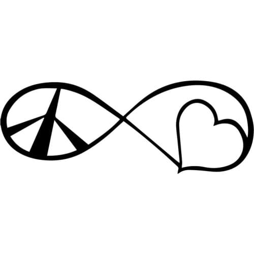 16.7X6.1CM Peace Love Forever Door Bumper Decoraiton Car Sticker Vinyl Decals