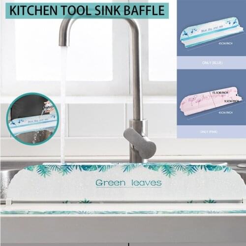 Sink Splash Guard Premium Water Splash Guard for Kitchen Bathroom and Island Sinks 17.5 L x 2 W x 3 H Inches TS2