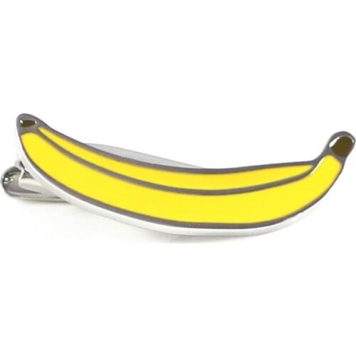 Banana Tie Clip Novelty Yellow Banana Tie Bar Fathers Day Gift Tie Bar Birthday Gifts Tie Clip