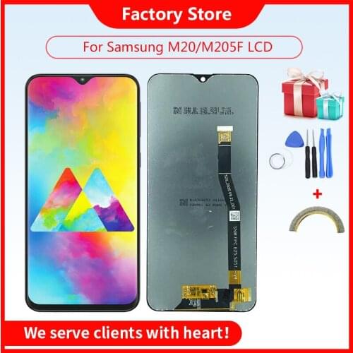 AAA Quality For Samsung Galaxy M20 2019 SM-M205 M205F M205G/DS LCD with frame Display Touch Screen Digitizer Assembly Replace