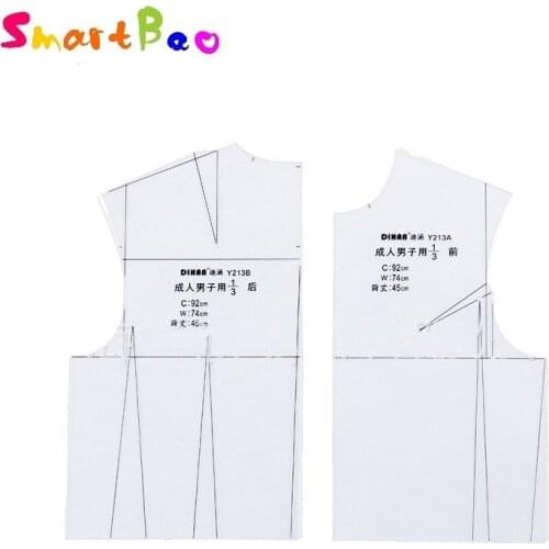 1/3 Mens Clothing Prototype Ruler for Doll 1:3 Male Apparel Clothing Template Pattern Making Tools