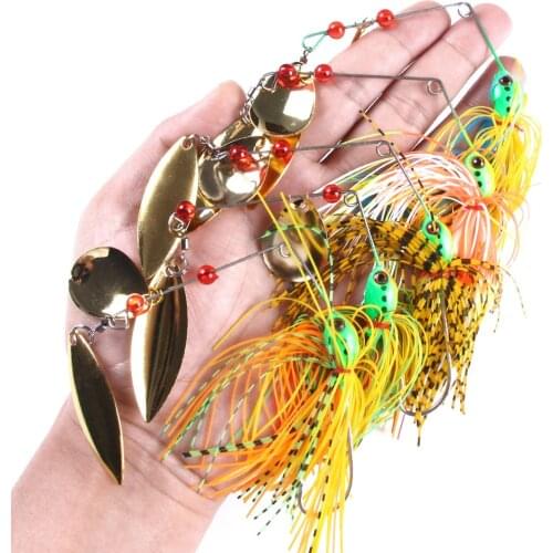 1pcs Spinner Bait 16G 17G 20G 22G Metal Lure Hard Fishing Lure Spinner Lure Spinnerbait Pike Swivel Fish Tackle Wobbler Fishing