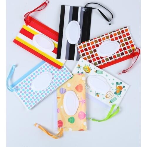 1Pcs Baby Wipes Carrying Case Portable Clean Wet Wipes Bag EVA Flip Cover Wipes Bag with Easy-Carry Snap-Strap for Stroller