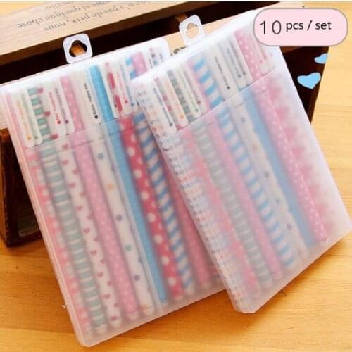 10 pcs/set liquid-ink Baby Colored Gel Pen Ink Pen Promotional Gift Stationery School & Office Supply