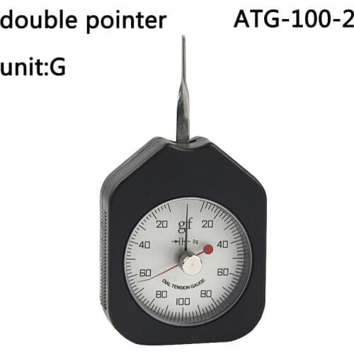 100g dial tension gauge Analog tensiometro Double pointers tensionmeter ATG-100-2