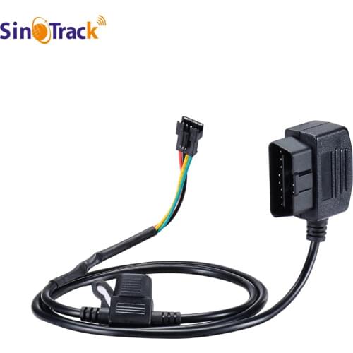 12V 16 Pin OBD OBD2 OBDII Power Adapter Extension Connector Cable for GPS tracker