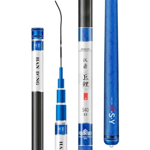 3.6m-9.0m Taiwan Fishing Rod Super Light and Super Hard 28 Tone Wedkarstwo Olta Fishing Tackle Vara De Pesca Black Pit Hand Pole