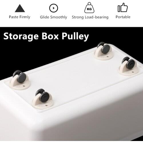 4pcs Creative Glueable Furniture Caster Belt Quality Storage Boxes Trash No Noise Scratches Home Hardware Directional Wheels