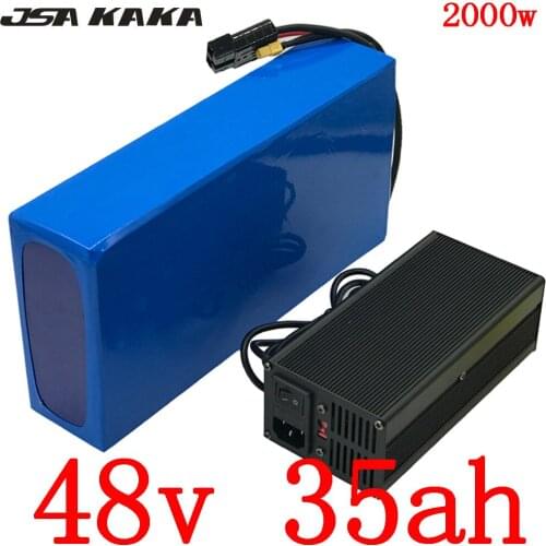 48V 1000W 2000W battery 48V 35AH electric bike battery 48V 35AH Lithium battery ack with 50A BMS and 54.6V 5A charger duty free