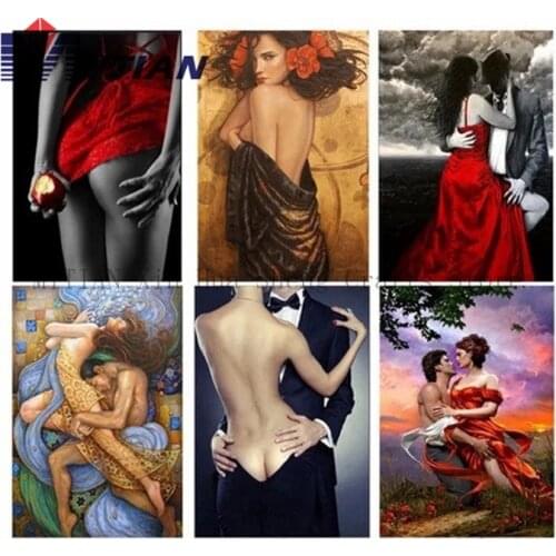 5D Character Diamond Painting Sexy Woman Mosaic Wall Sticker Diamond Embroidery Lovers Full Drill Cross Stitch Home Decoration