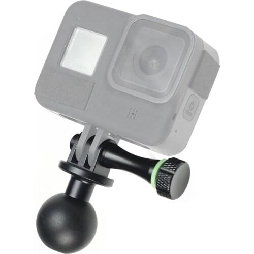 Aluminum 1 inch Ballhead Ball Clip Tripod Adapter Mount Thumb Screw for GoPro Hero 8 Black 7 6 5 Yi 4k Camera Fill Light Holder