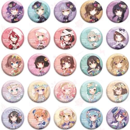 Anime BanG Dream! Toyama Kasumi Rimiri Saya Yamabuki Badge Cosplay Garniture Collection Bedges For Bags Brooch Pin Toy Prop Gift