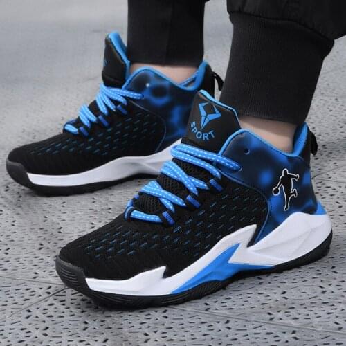 New Boys Basketball Shoes Air Mesh Kids Basketball Sneakers Boys Thick Sole Non-slip Big Children Sport Shoes Boy Basket Sport