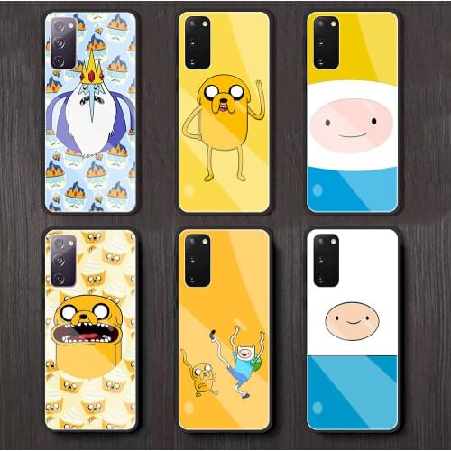 Phone Case for Samsung S20 FE S10 Plus S21 Ultra S8 S9 S10e Cover for Galaxy Note 10 Plus Glass Shell Adventure Time Beemo BMO