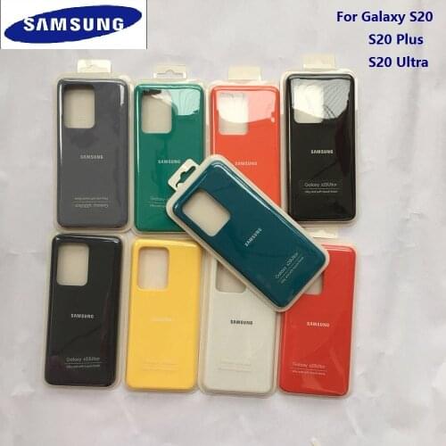 Samsung Silicone Cover Silky Soft-touch Liquid Silicone Office Original Style Case for Galaxy S20 Ultra S20 Plus With Retail Box