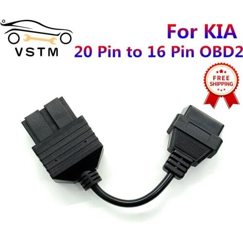 2021 Newest OBD2 Cable For KIA 20 Pin To 16 Pin OBD OBDii Diagnostic Scanner Tool Code Reader For KIA 20Pin Adapter Cables