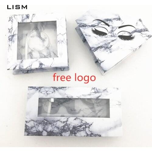 10/20/50 pcs wholesale false eyelashes packaging box fake 3d mink lashes boxes faux cils strip diamond magnetic case empty