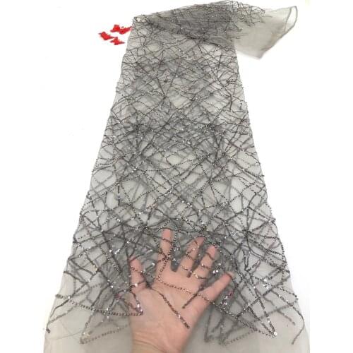 French sequined lace fabric embroidered tulle mesh lace fabric high quality tulle lace fabric FJ4378