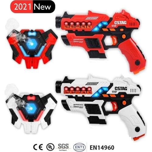 Laser Tag Guns for Kids Laser Gun Game Vests Set of 2 Multiple-Weapon for Family Boys Girl Indoor and Outdoor Group Activity