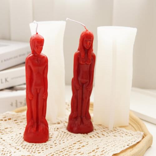 Fashion DIY Human Shape Body Candle Molds Form for Candles Magic Male Female Moulds Diy Rubber Mold for Decoration Cake Mold