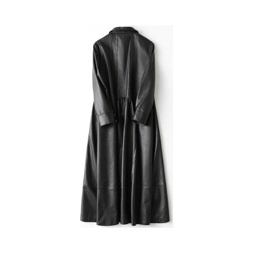 New 2022 Fashion Genuine Sheep Leather Trench H22
