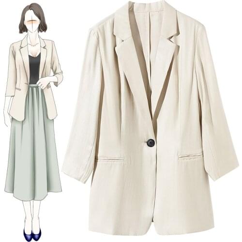 Solid Autumn Blazer Jacket Women Streetwear Long Sleeves One Button White Winter Blazer Coat Female Green Casual Coats Plus Size