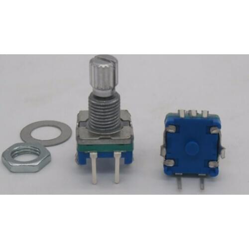 10PCS/LOT Original,Rotary encoder,code switch/EC11/ digital potentiometer with switch 5Pin handle length 15mm Q