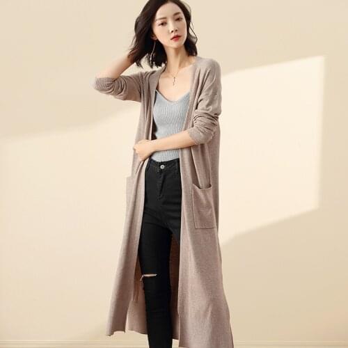 Autumn Winter New long coat sweaters fashion 2020 women sweater cardigan Cashmere sweater women Knitted Female pull femme Coat