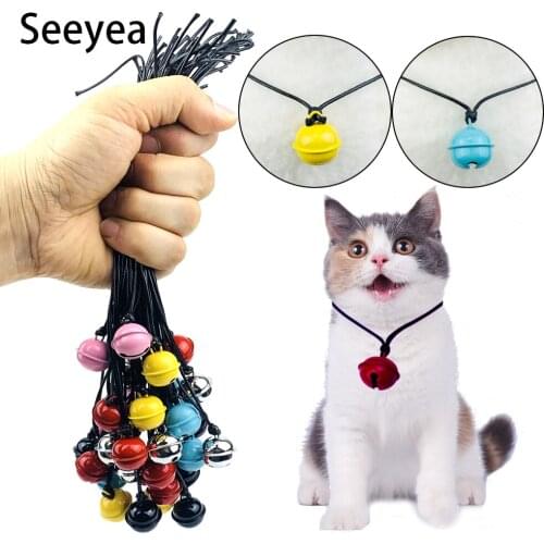 6pcs Color Metal Cat Collar With Bell Pet Cat Supplies Cat And Dog Collar Decoration Cats Collar With Bell Pet Accessories