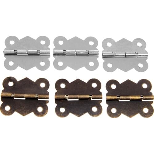 10Pcs Butterfly Door Hinge 40*34mm Butterfly Door Hinges Cabinet Drawer Jewelry Box Hinge For Furniture Hardware